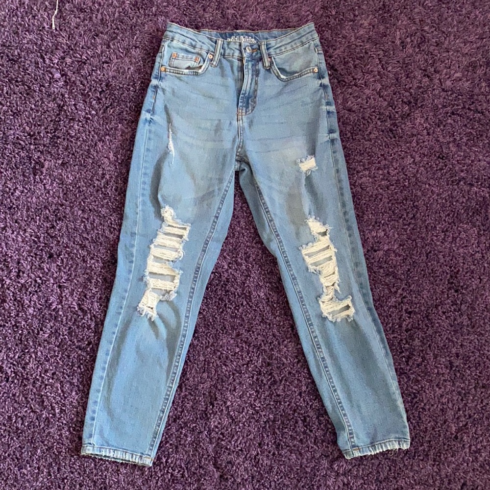 Ripped mom jeans